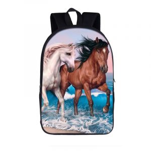 Teczka na konia z efektem farby - plecak z koniem